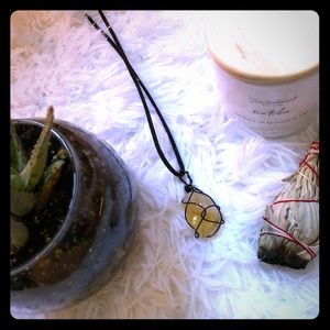 🌙 handmade wire-wrapped crystal necklace 🌙